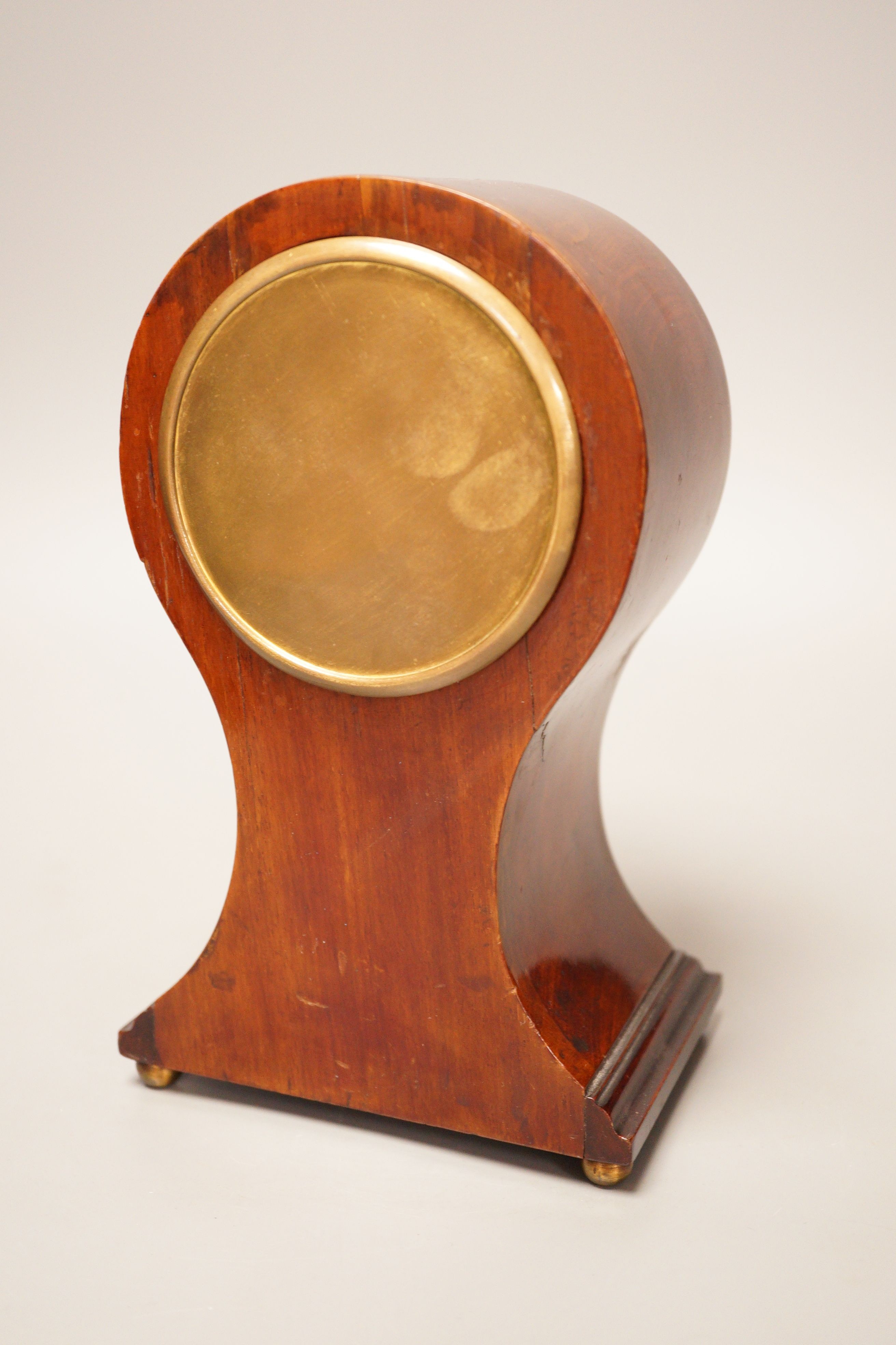 A Mappin & Webb mahogany mantel clock, 26cm tall